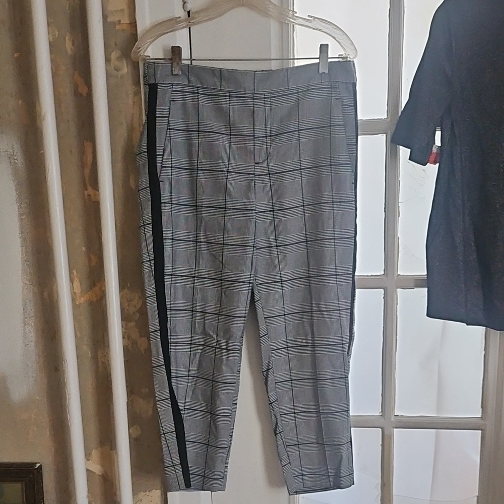Women's 10P Gray Plaid Pants old navy
